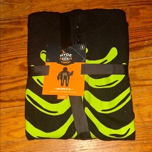 Hyde & Eek! Women's Skeleton Costume Onesie Pajamas Size Small